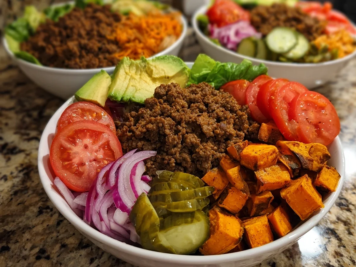 Healthy Burger Bowls: Quick & Easy Dinner Recipe - Image 1