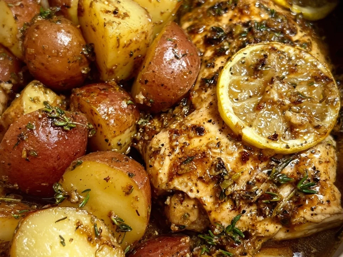Healthy Crockpot Lemon Chicken & Potatoes - Image 2