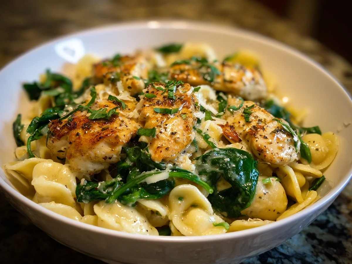 Healthy High-Protein Garlic Parmesan Chicken Pasta - Image 1