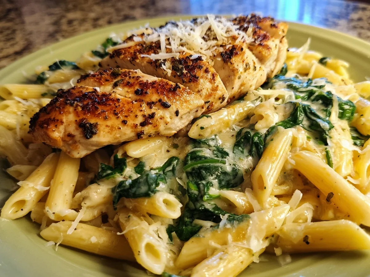 Healthy High-Protein Garlic Parmesan Chicken Pasta - Image 2
