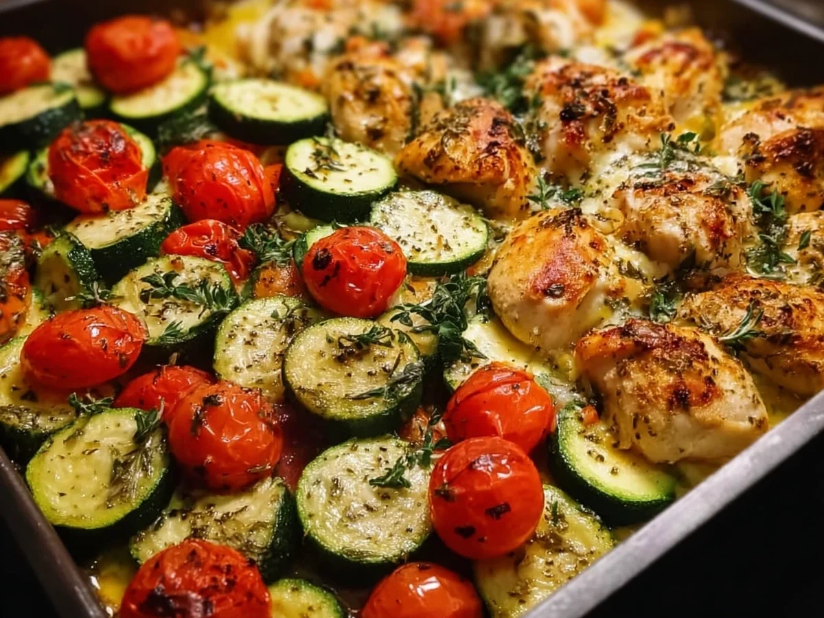 Healthy Mediterranean Chicken Zucchini Bake - Image 1