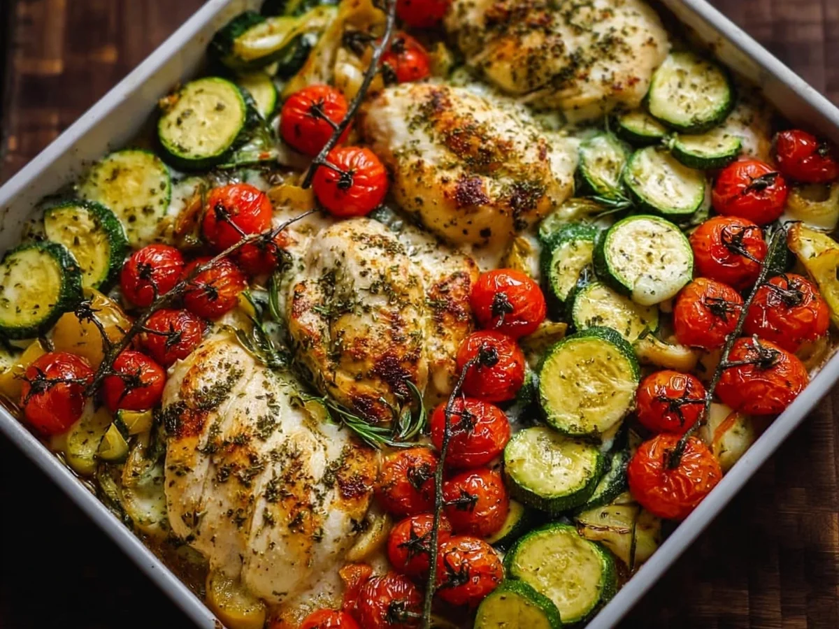Healthy Mediterranean Chicken Zucchini Bake - Image 2