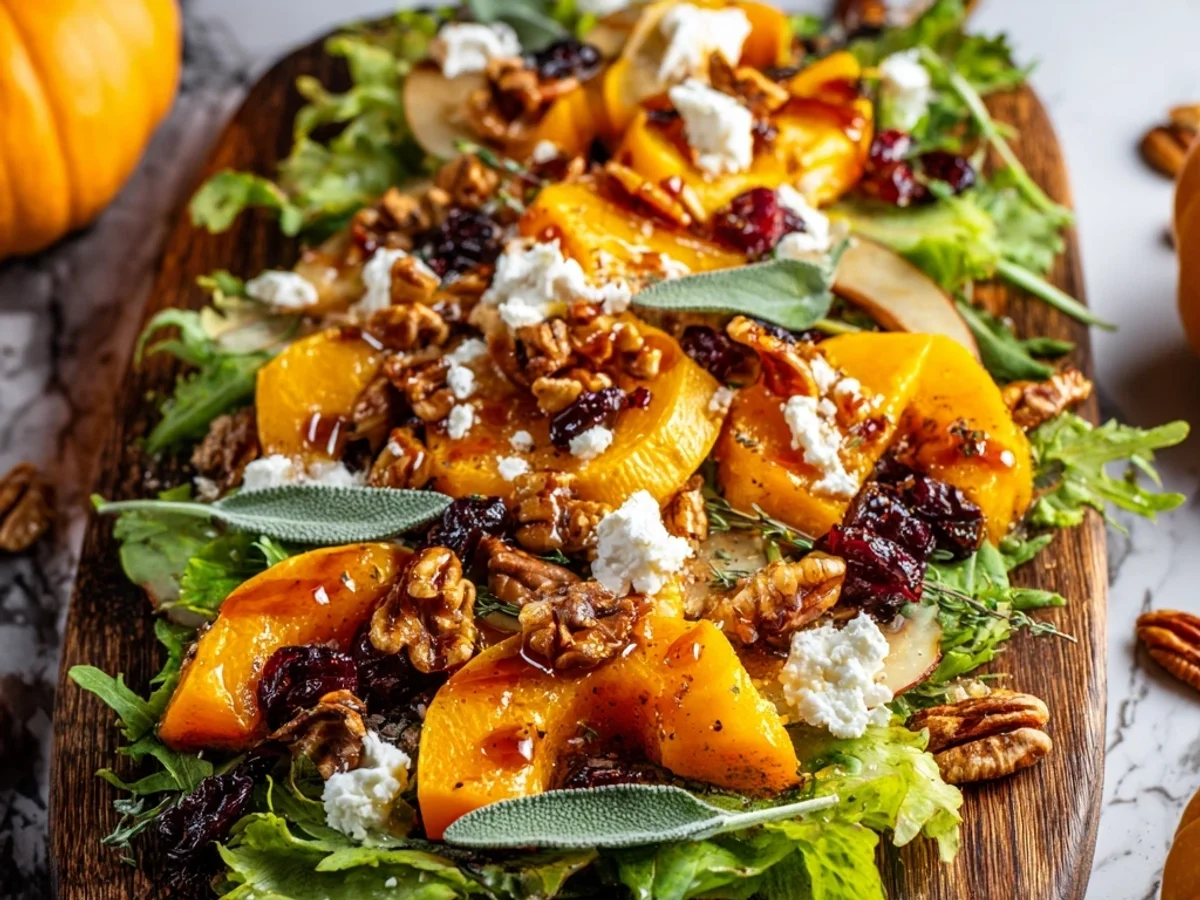 Hearty Autumn Fall Salad with Maple Vinaigrette - Image 1