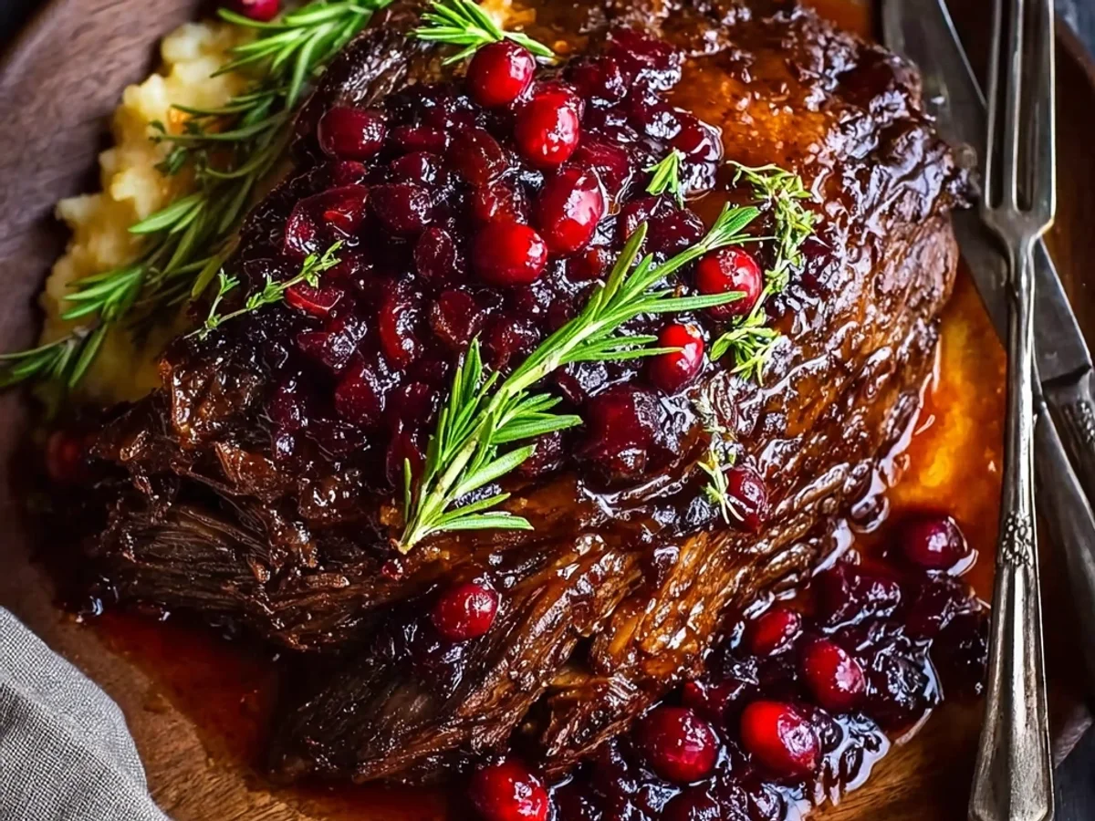Hearty Braised Beef Roast with Cranberry Glaze - Image 1