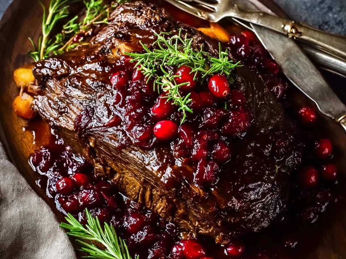 Hearty Braised Beef Roast with Cranberry Glaze - Image 2