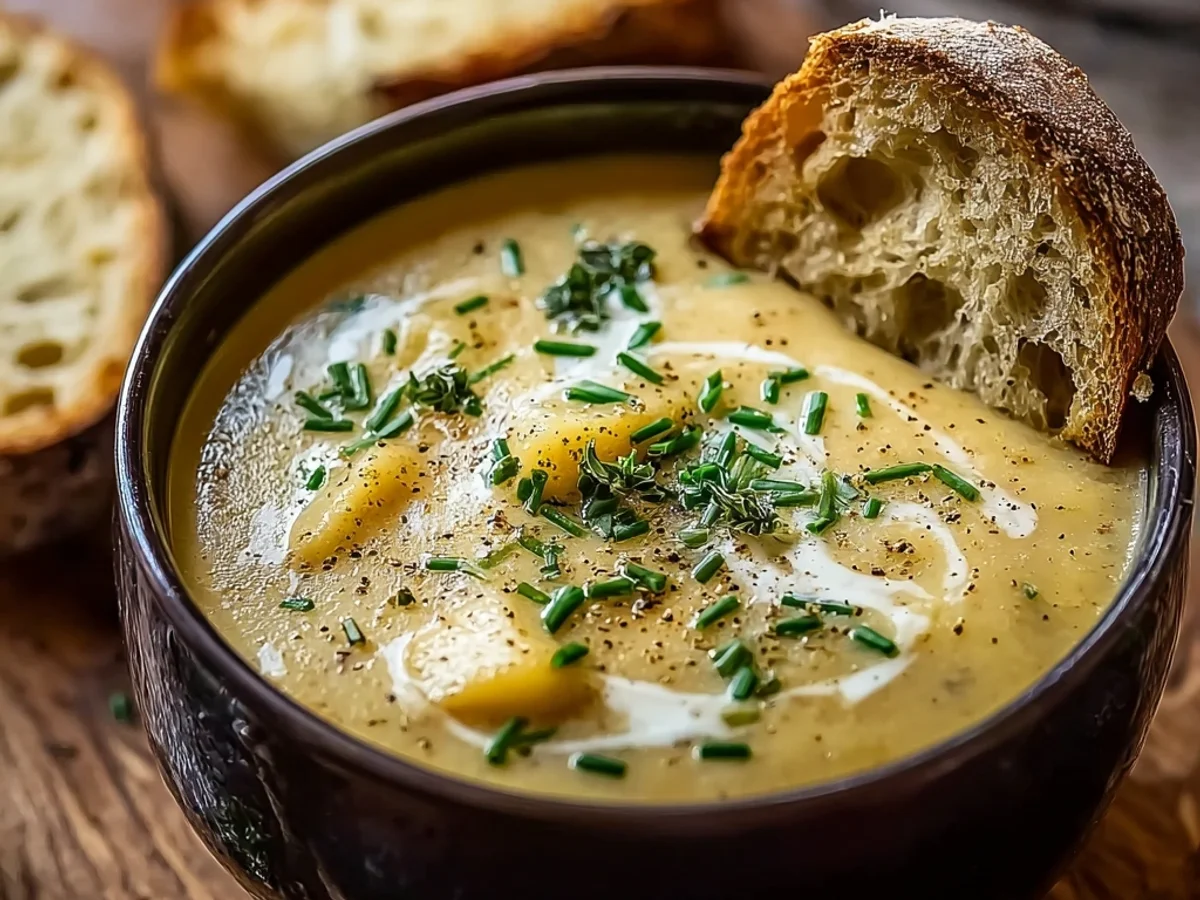 Hearty Cheddar Garlic Herb Potato Soup - Image 1