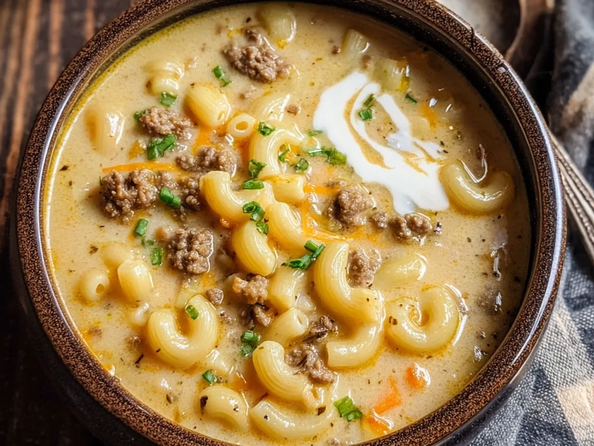Hearty Cheeseburger Mac Soup: A Comfort Bowl - Image 2