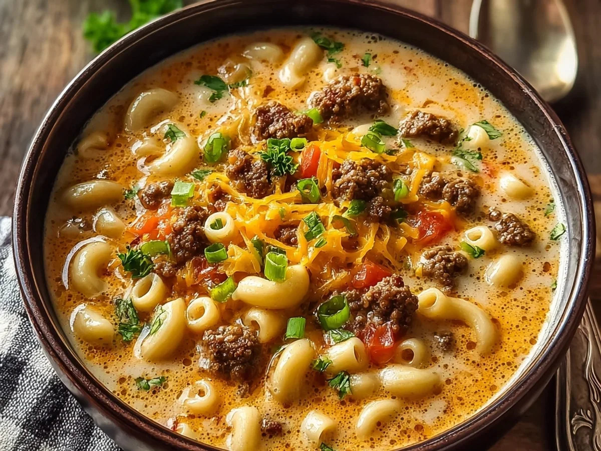 Hearty Cheeseburger Macaroni Soup: A Skillet Favorite - Image 1