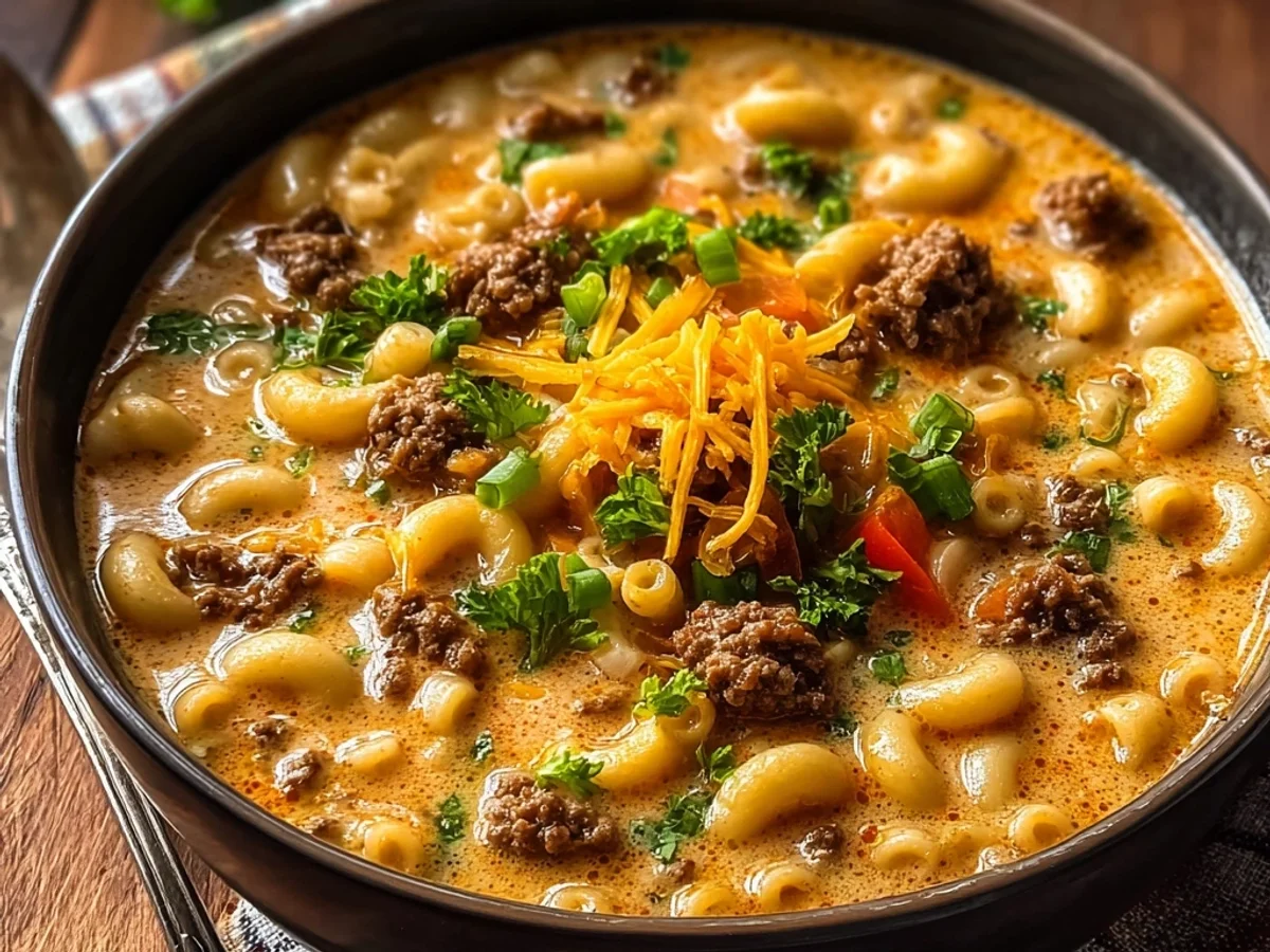 Hearty Cheeseburger Macaroni Soup: A Skillet Favorite - Image 2