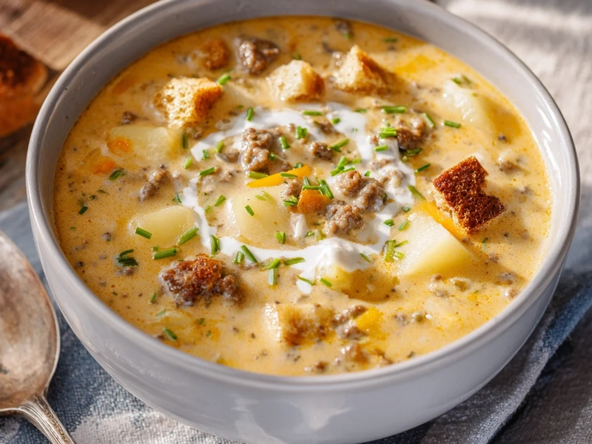 Hearty Cheeseburger Soup: A Weeknight Comfort - Image 1