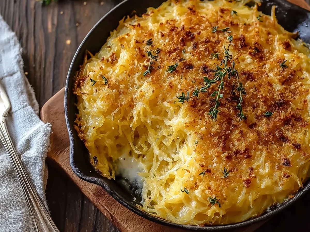 Hearty Cheesy Spaghetti Squash Au Gratin Bake - Image 2