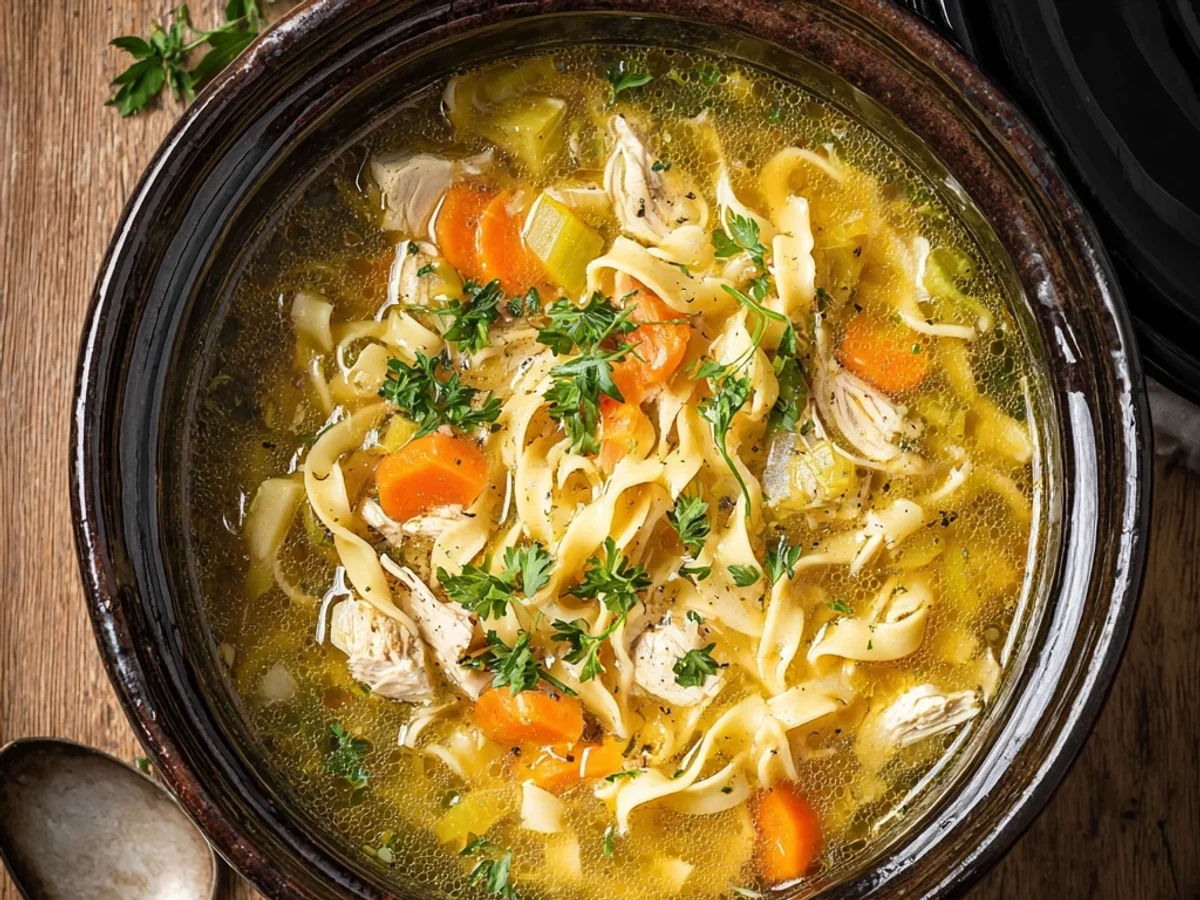 Hearty Crockpot Chicken Noodle Soup: Weeknight Comfort - Image 1