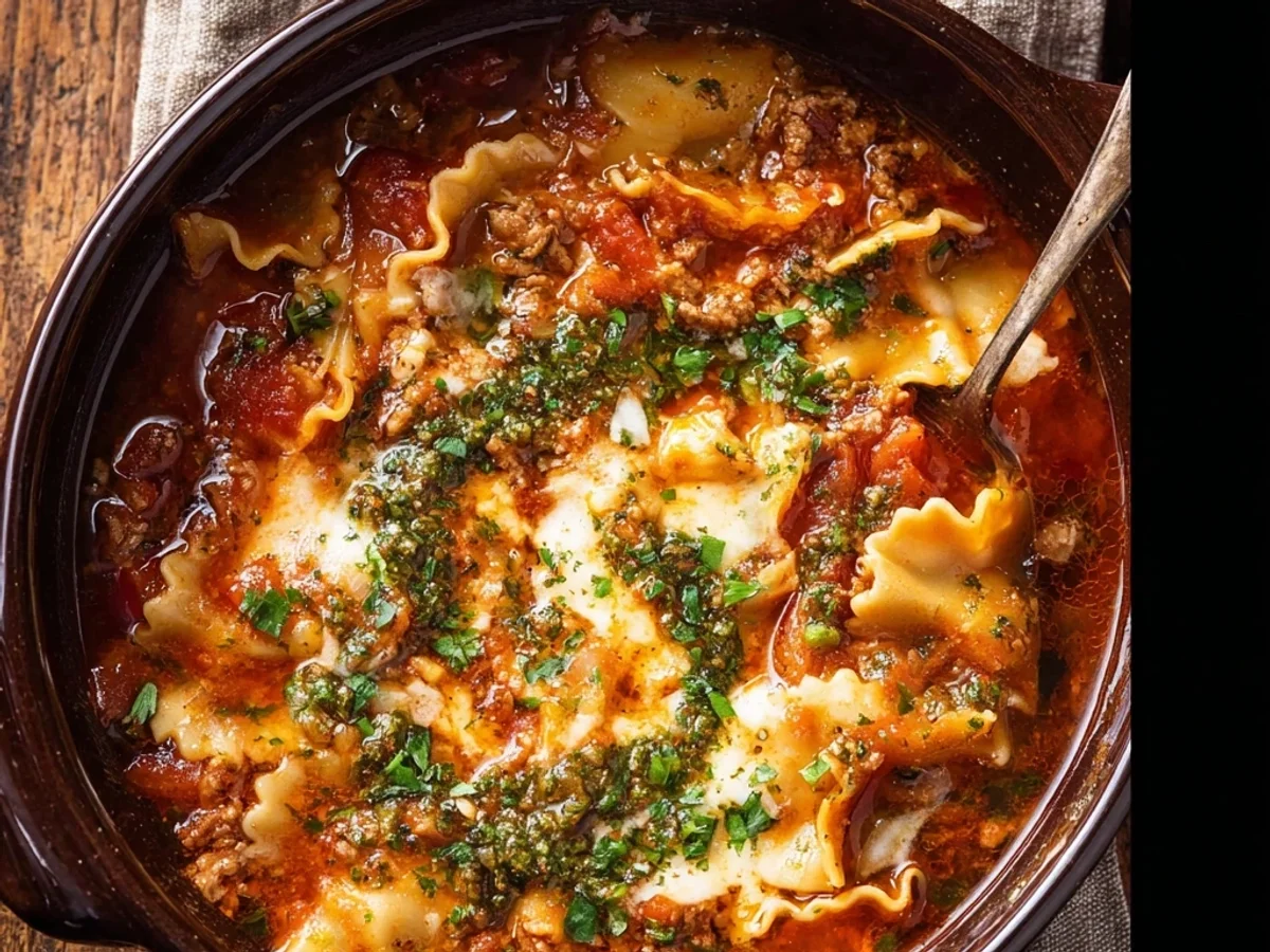 Hearty Crockpot Lasagna Soup: Easy Weeknight Comfort - Image 1