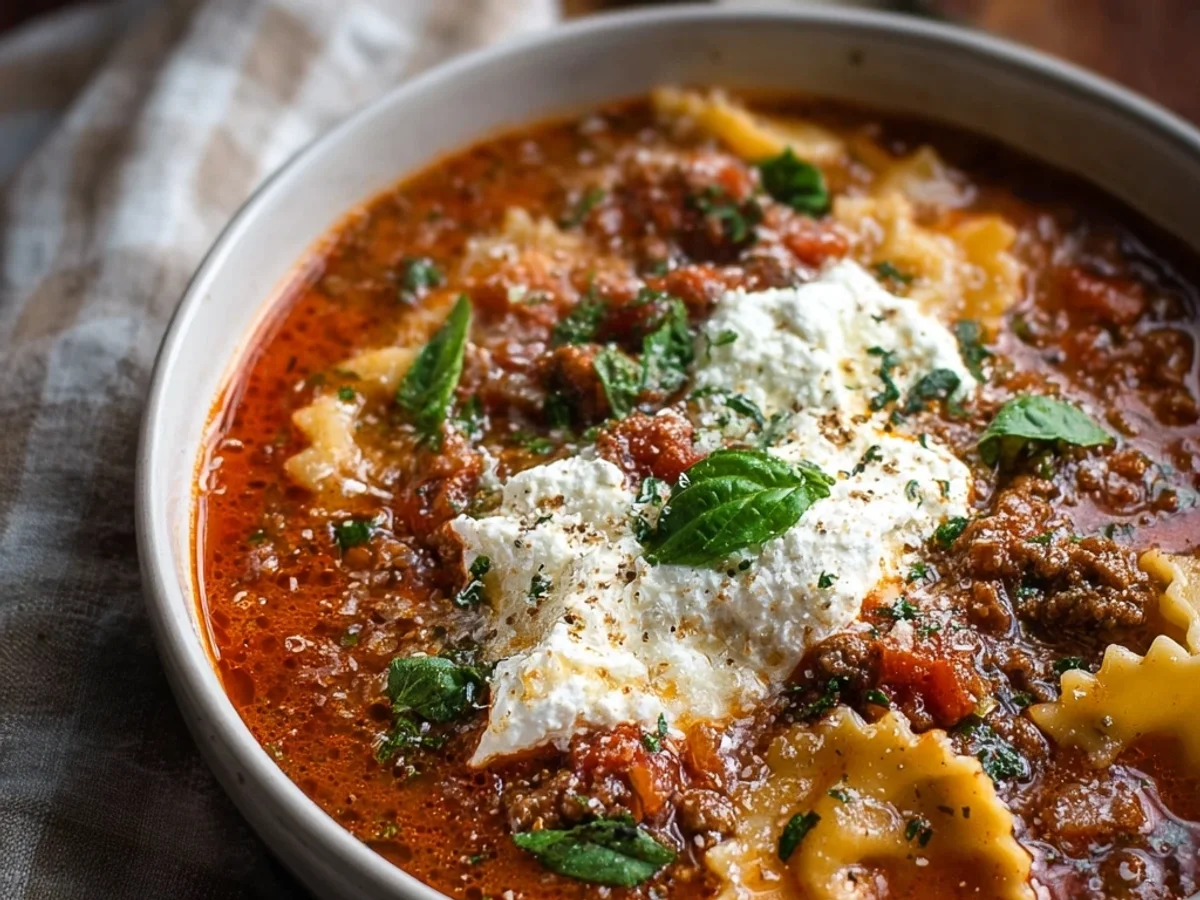 Hearty Crockpot Lasagna Soup: Simple Weeknight Comfort - Image 1