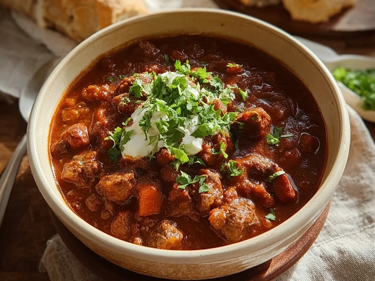 Hearty Deer Chili: A Smoky, Comforting Bowl - Image 1