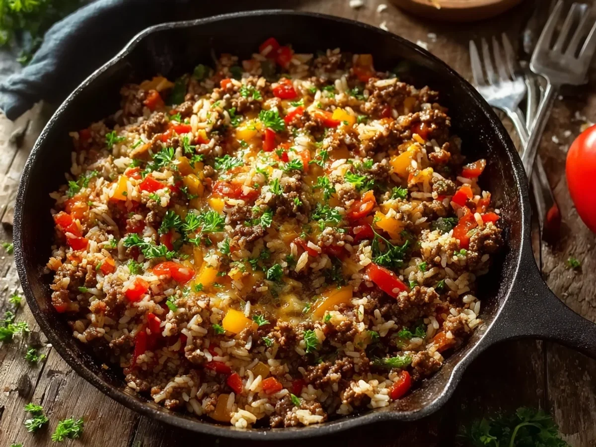 Hearty Ground Beef and Rice Skillet Meal - Image 2