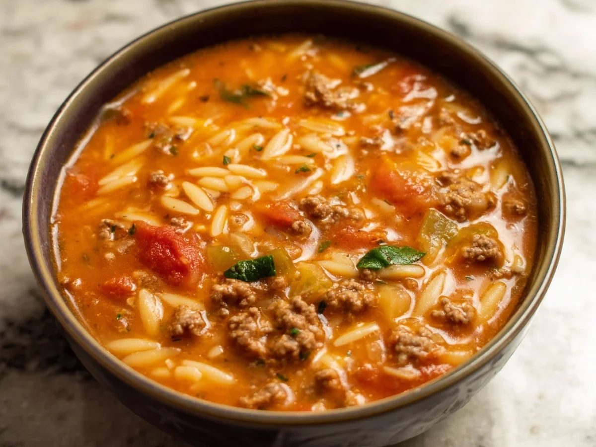 Hearty Hamburger Orzo Soup - Image 2