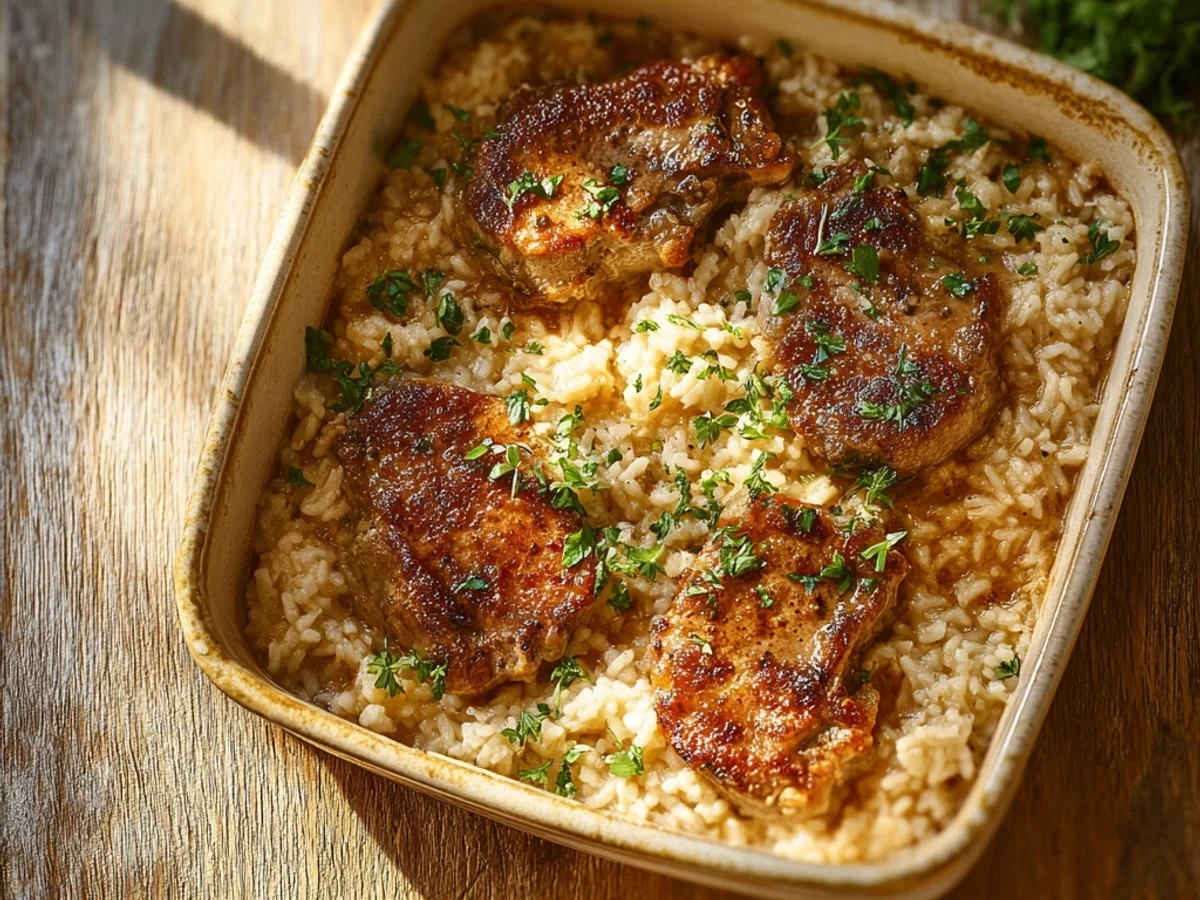 Hearty Lamb Chop Casserole With Rice Recipe - Image 1