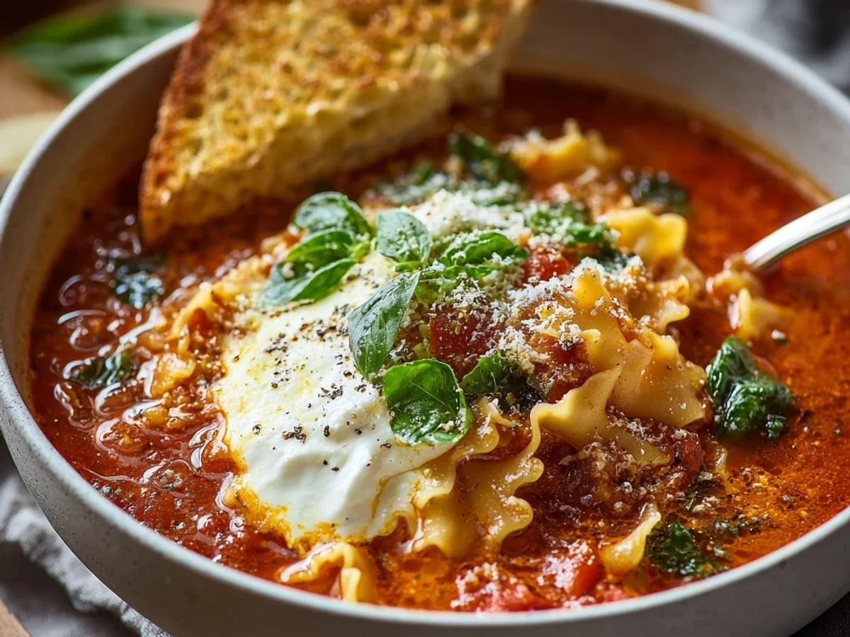 Hearty Lasagna Soup Recipe: A Rustic One-Pot Comfort - Image 1