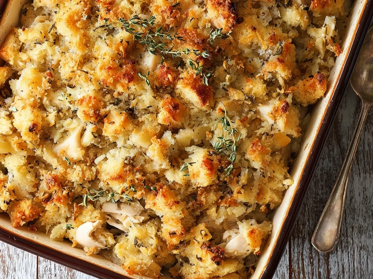 Hearty Rotisserie Chicken Stuffing Casserole - Image 1
