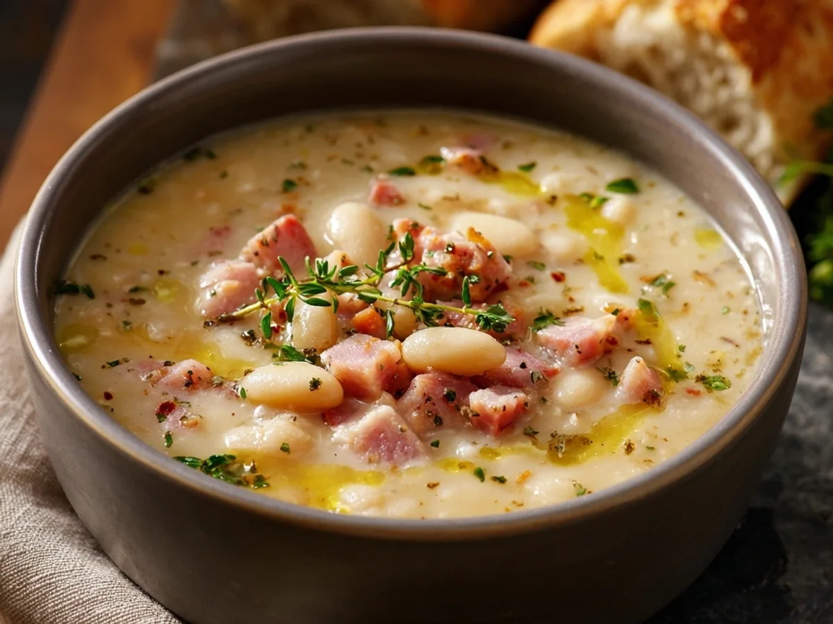 Hearty White Bean Soup with Turkey Ham Recipe - Image 1