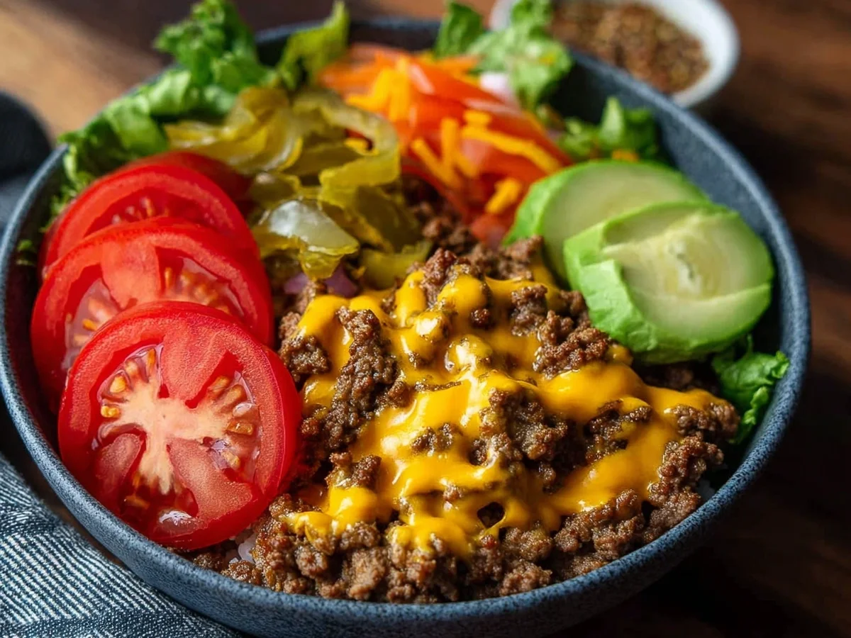 High-Protein Cheeseburger Bowls - Low-Carb Meal Prep - Image 1