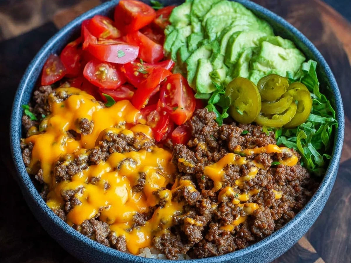 High-Protein Cheeseburger Bowls - Low-Carb Meal Prep - Image 2
