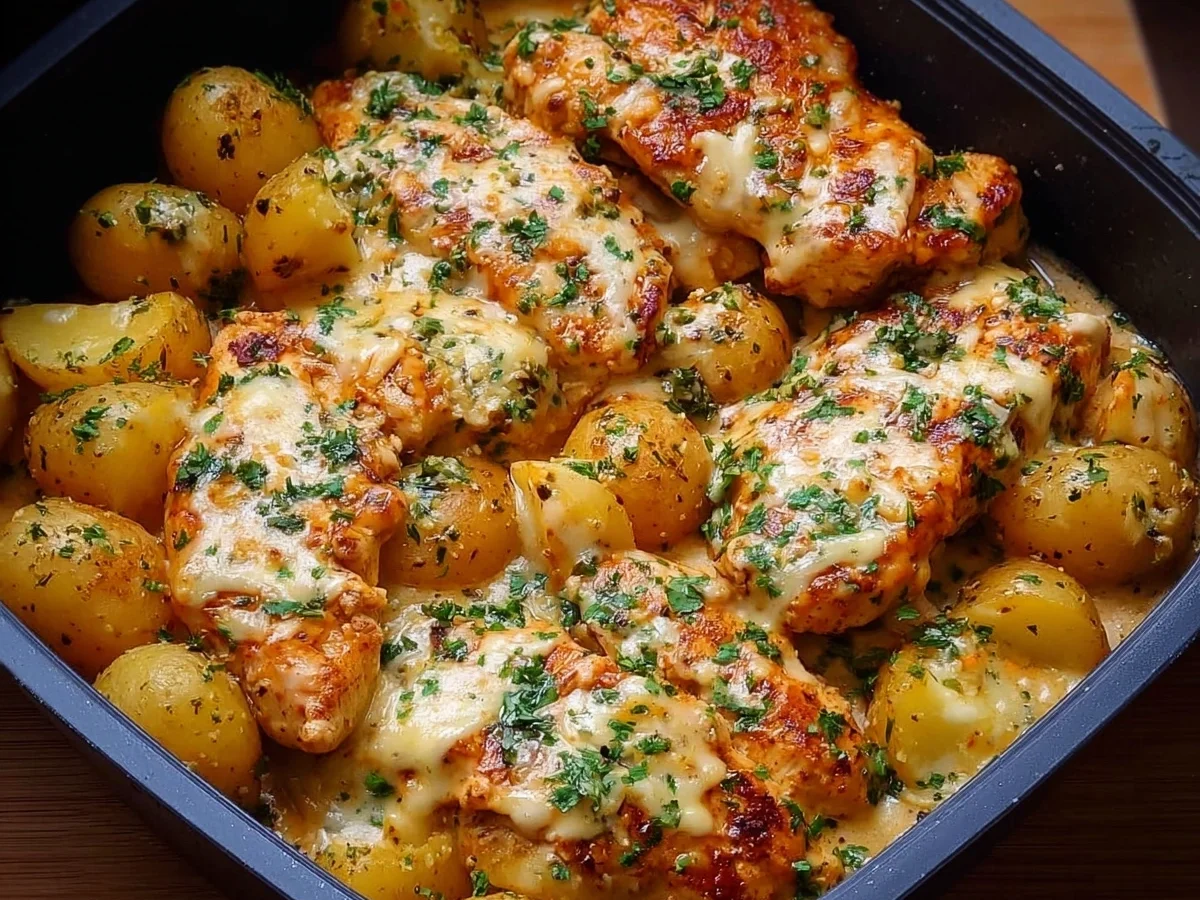 High-Protein Creamy Garlic Chicken & Potatoes - Image 1
