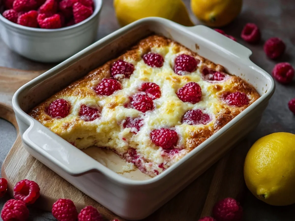 High-Protein Lemon Raspberry Cottage Cheese Bake - Image 1