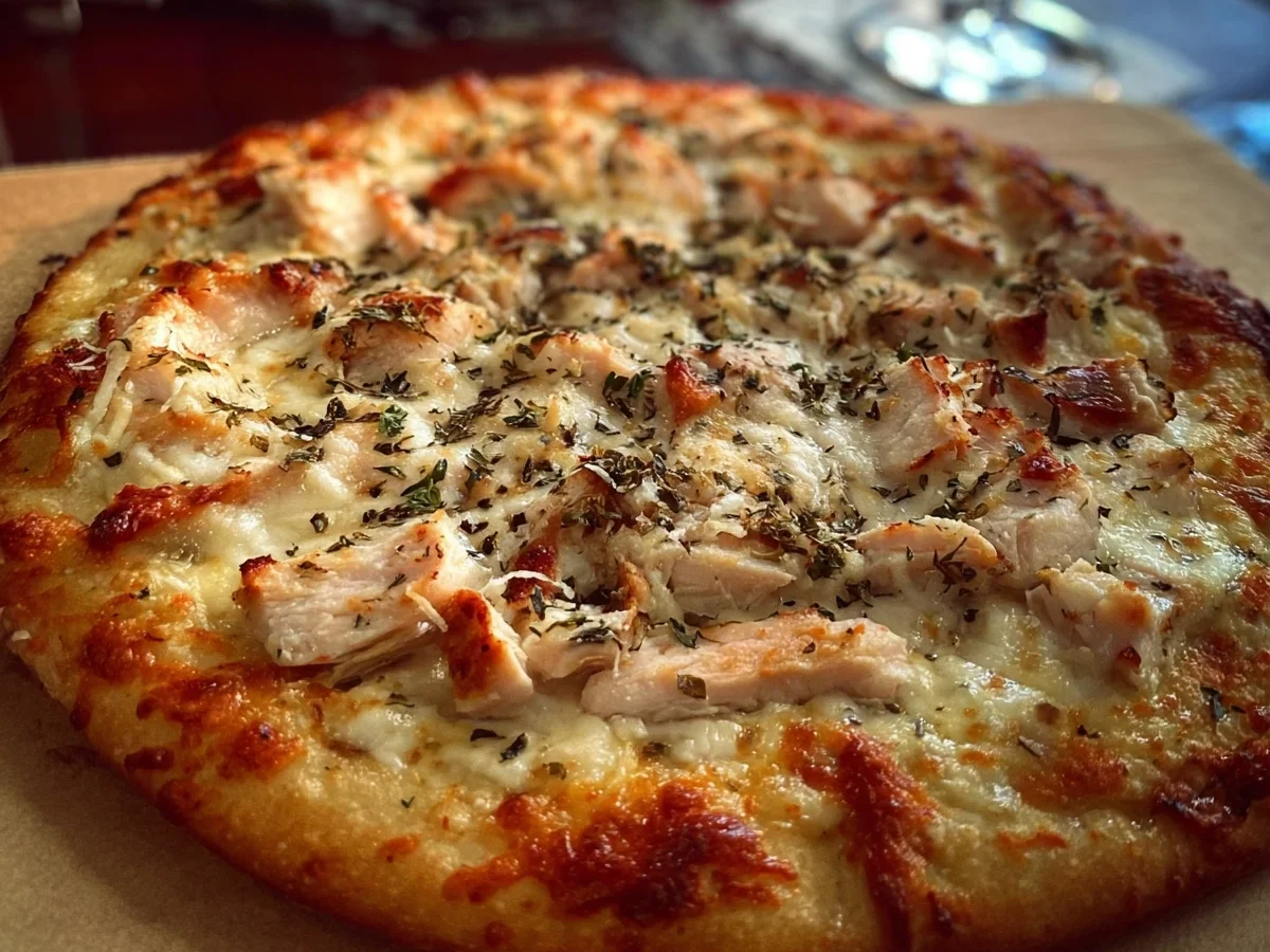 High Protein Roasted Garlic White Chicken Pizza - Image 2