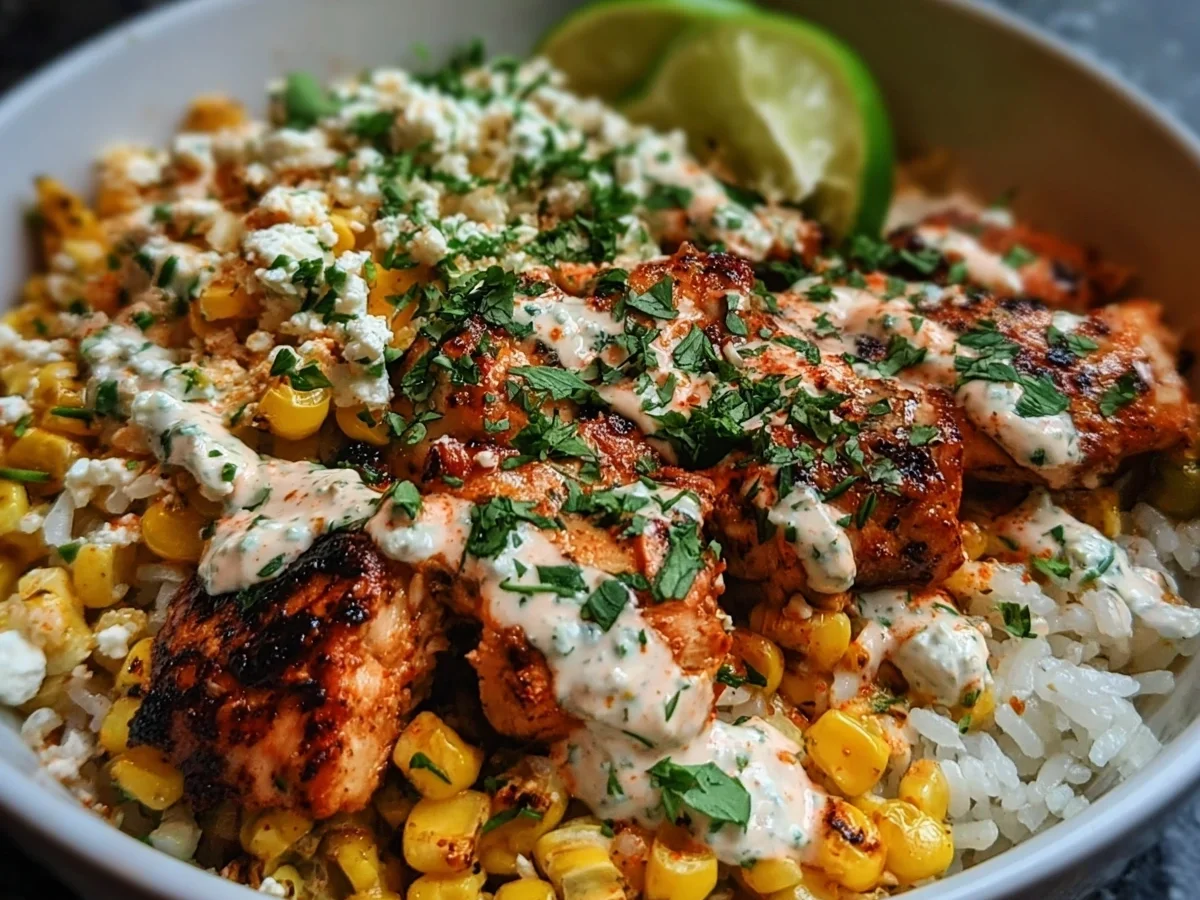 High Protein Street Corn Chicken Rice Bowl - Image 2