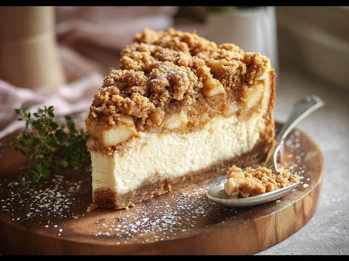 Homestyle Apple Crumble Cheesecake Recipe Delight - Image 1