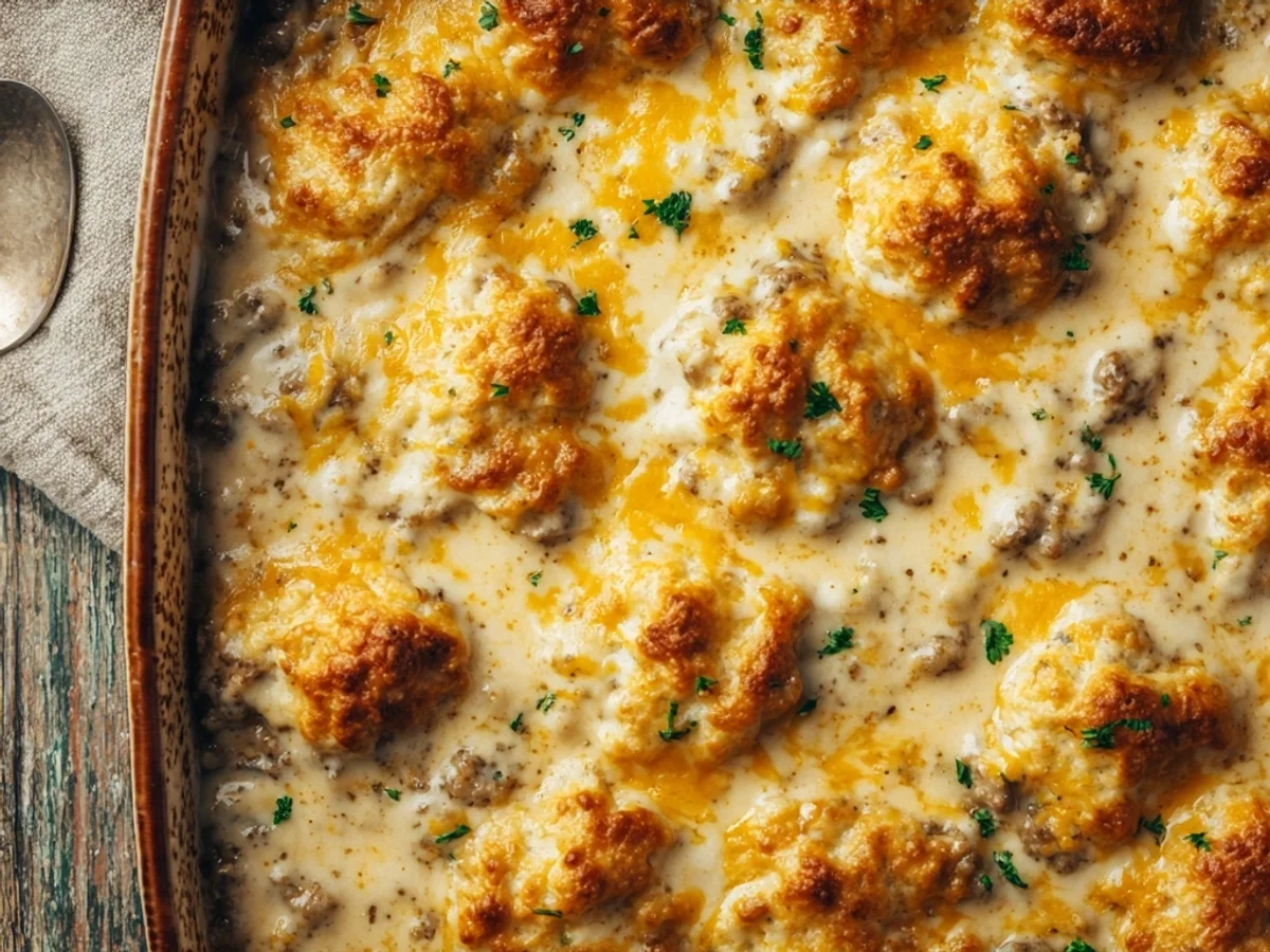 Homestyle Biscuits and Gravy Casserole: Easy Brunch Bake - Image 1