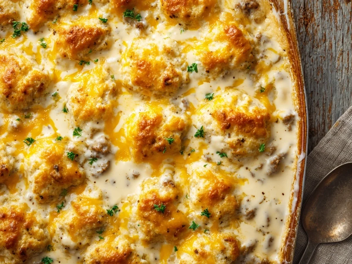 Homestyle Biscuits and Gravy Casserole: Easy Brunch Bake - Image 2