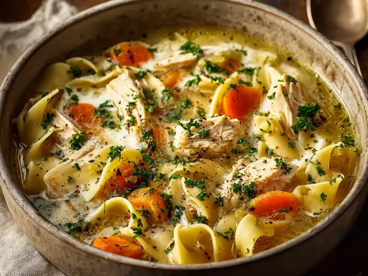 Homestyle Chicken Noodle Soup: A Comforting Bowl - Image 1