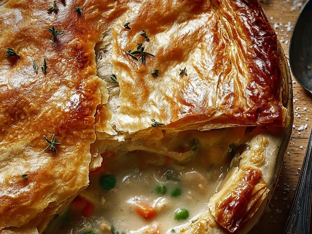 Homestyle Chicken Pot Pie: Flaky Crust Comfort - Image 1