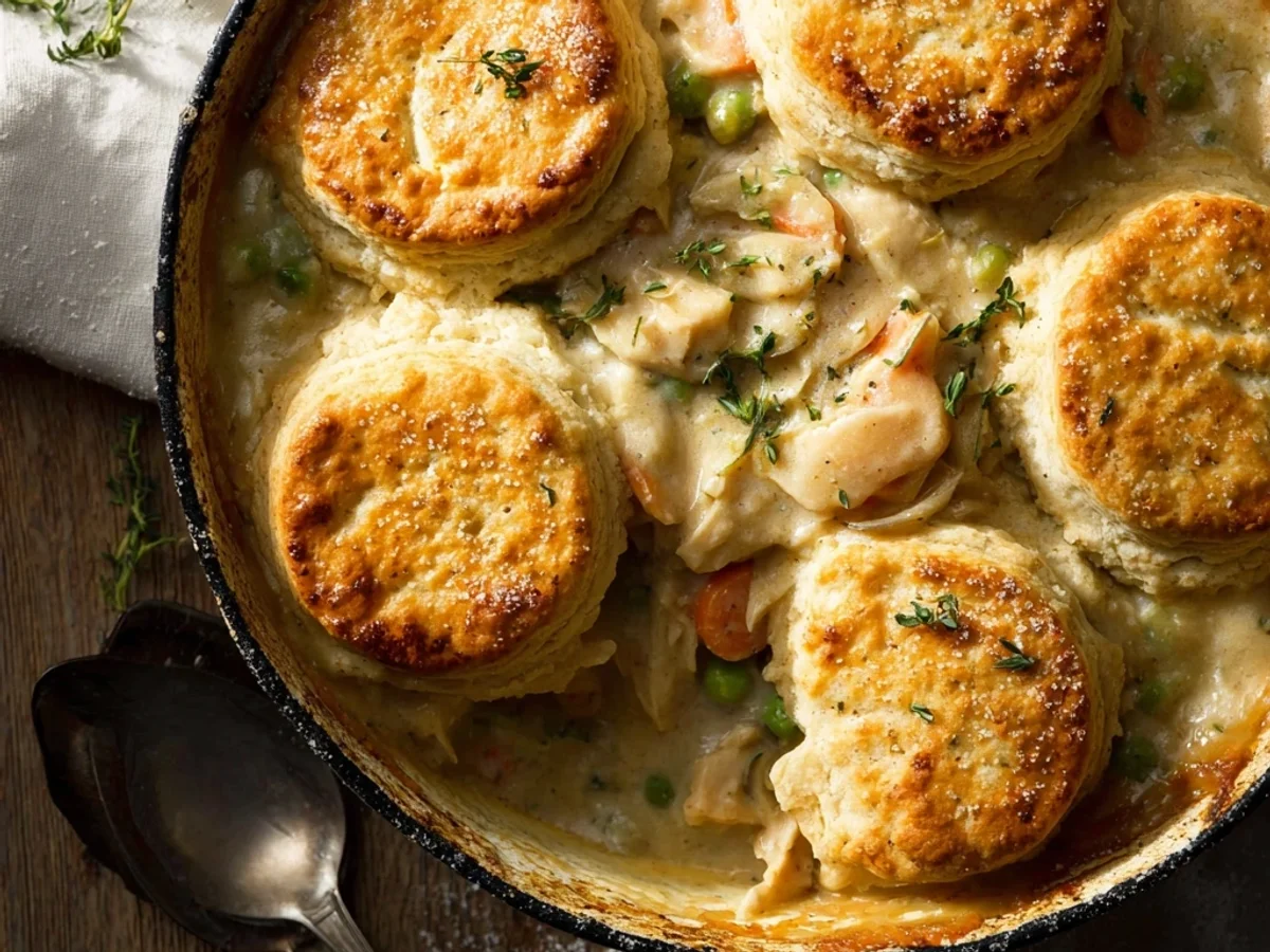 Homestyle Chicken Pot Pie with Fluffy Biscuits - Image 2