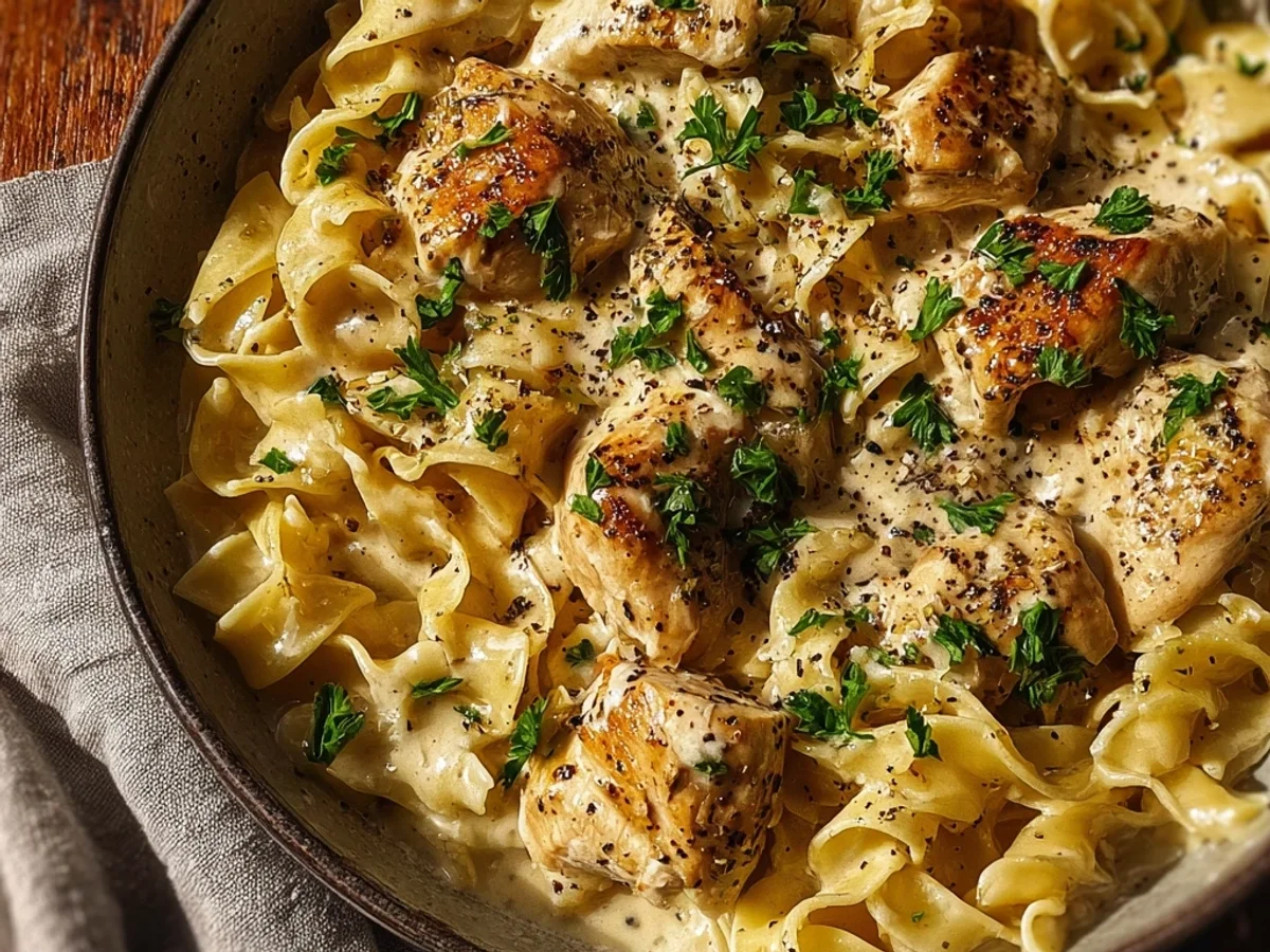 Homestyle Creamy Garlic Butter Chicken Noodles - Image 2