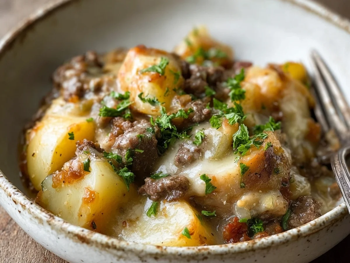 Homestyle Crockpot Hamburger Potato Casserole - Image 2