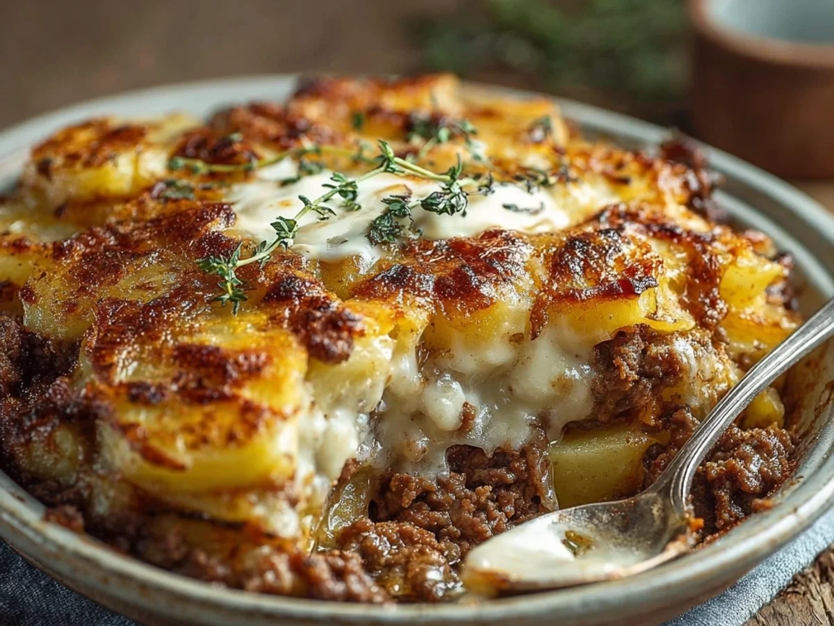 Homestyle Ground Beef Potatoes Casserole Bake - Image 1