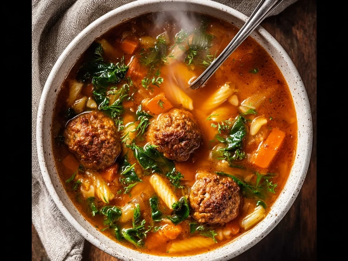Homestyle Hearty Meatball Soup: A Bowl of Comfort - Image 1