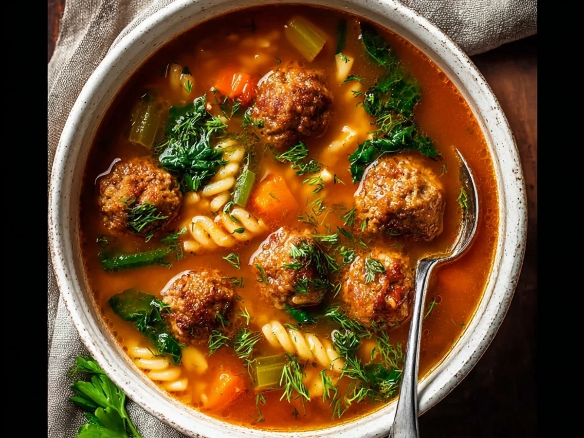 Homestyle Hearty Meatball Soup: A Bowl of Comfort - Image 2
