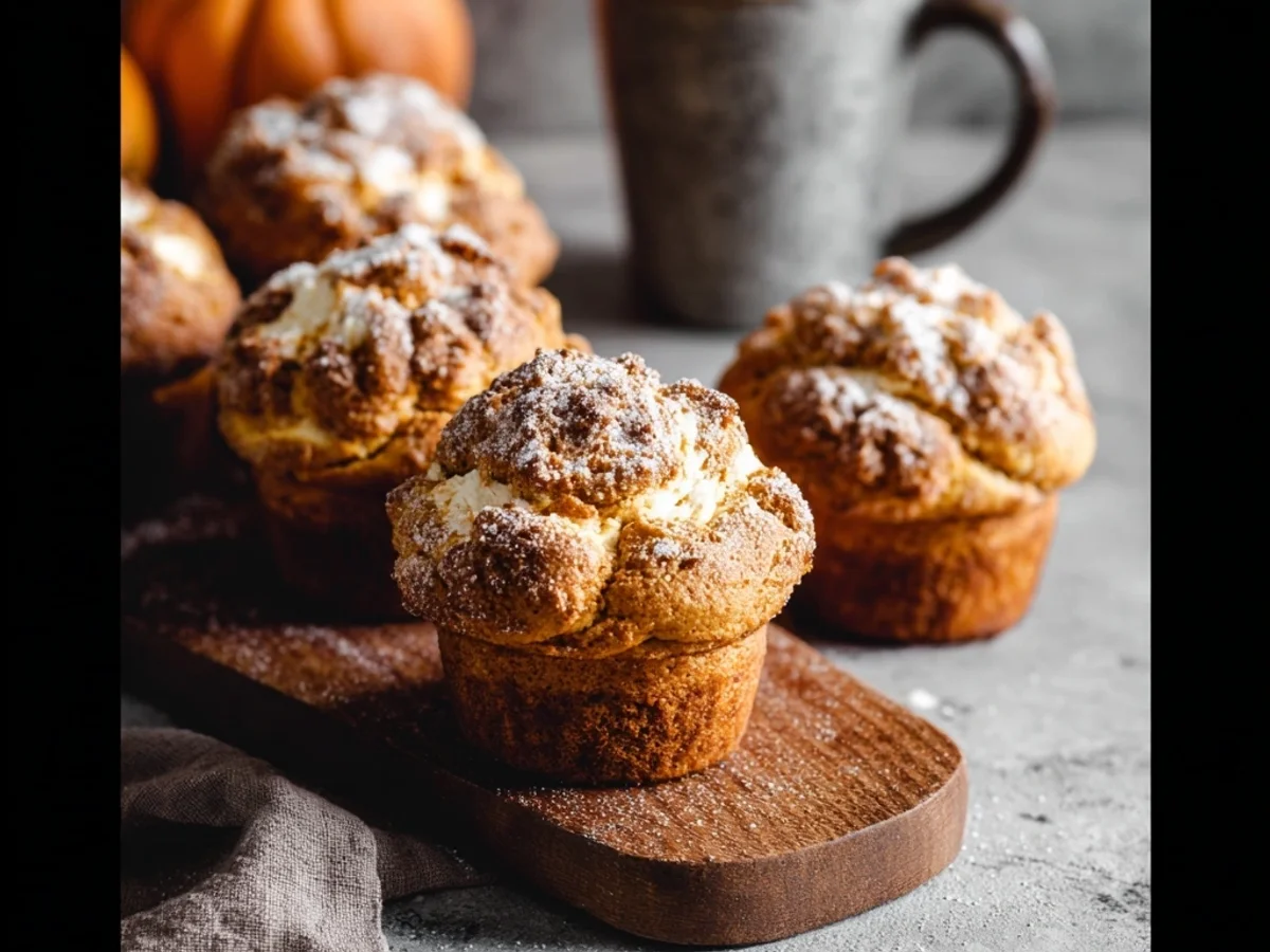 Homestyle Pumpkin Cream Cheese Muffins: A Swirled Treat - Image 1