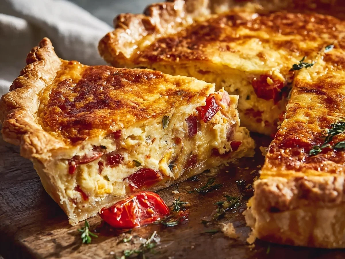 Homestyle Turkey Ham Onion Tomato Pie - Image 2