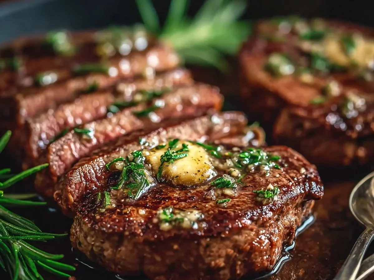 Juicy Pan Seared Steak with Garlic Butter & Herbs - Image 2