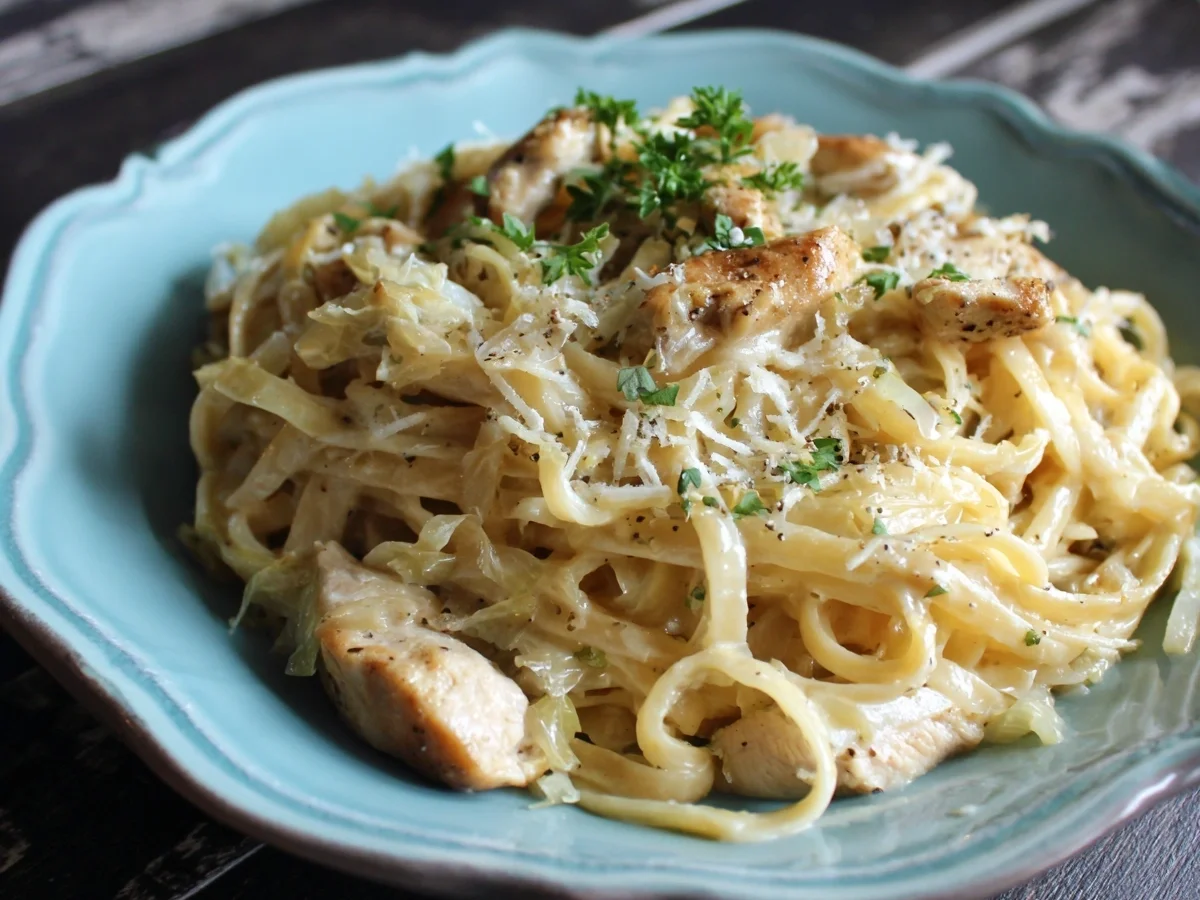 Low-Carb Creamy Alfredo Cabbage Pasta - Image 2
