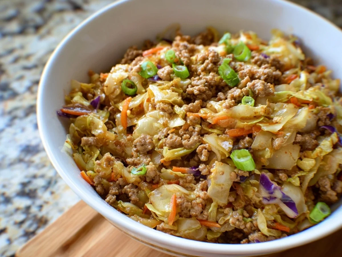 Low-Carb Egg Roll in a Bowl: Easy Chinese Dinner - Image 1