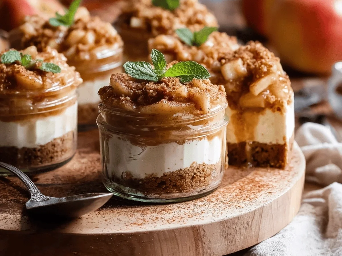Mini No-Bake Apple Pie Cheesecakes - Image 1