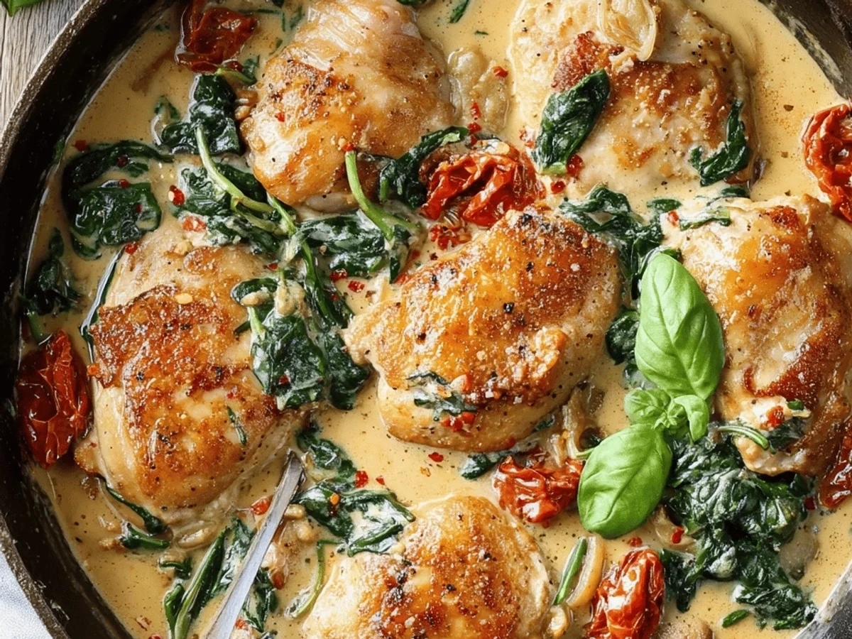 One Pan Tuscan Chicken Thighs: My Go-To Weeknight Magic! - Image 2