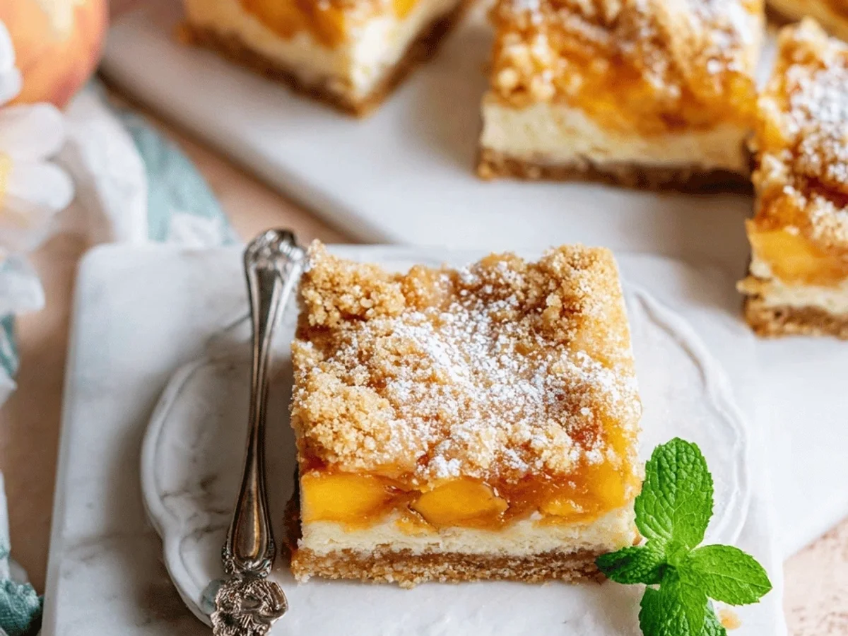 Peach Cobbler Cheesecake Bars: My Summer Dream Dessert! - Image 2